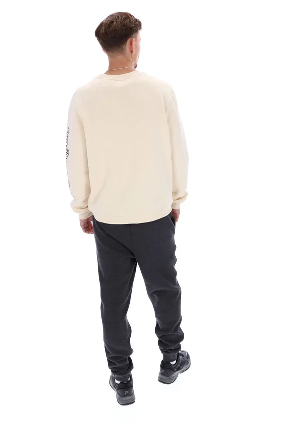 Sweat à col rond Len Graphic blanc