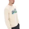 Sweat à col rond Len Graphic blanc
