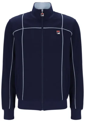 Sweat de sport Fila Armando bleu marine à passepoils contrastés