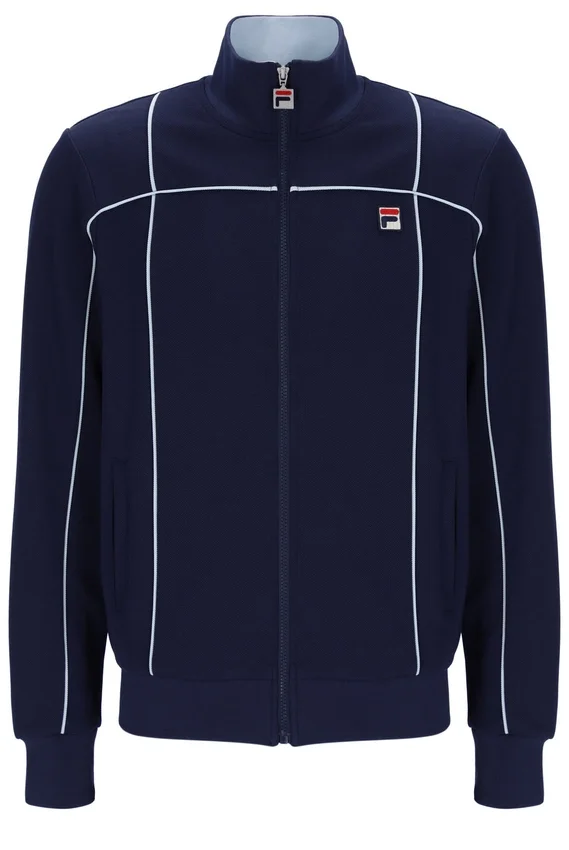 Sweat de sport Fila Armando bleu marine à passepoils contrastés