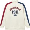 Sweat-shirt à capuche décontracté et stylé avec logo « Blanc multicolore »