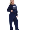 Sweat-shirt à col rond ample Fila Jorie bleu marine