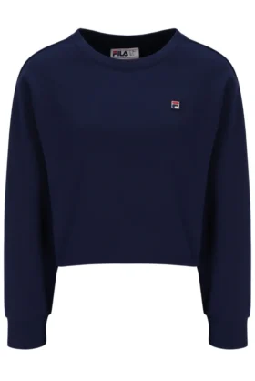 Sweat-shirt à col rond ample Sestri bleu marine de Fila