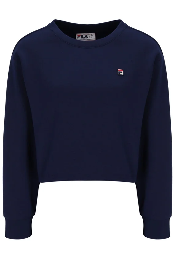 Sweat-shirt à col rond ample Sestri bleu marine de Fila