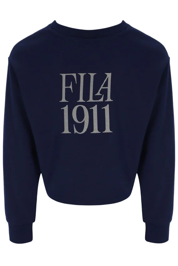 Sweat-shirt à col rond ample Sestri bleu marine de Fila