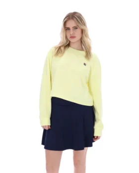 Sweat-shirt à col rond ample Sestri Jaune Cire