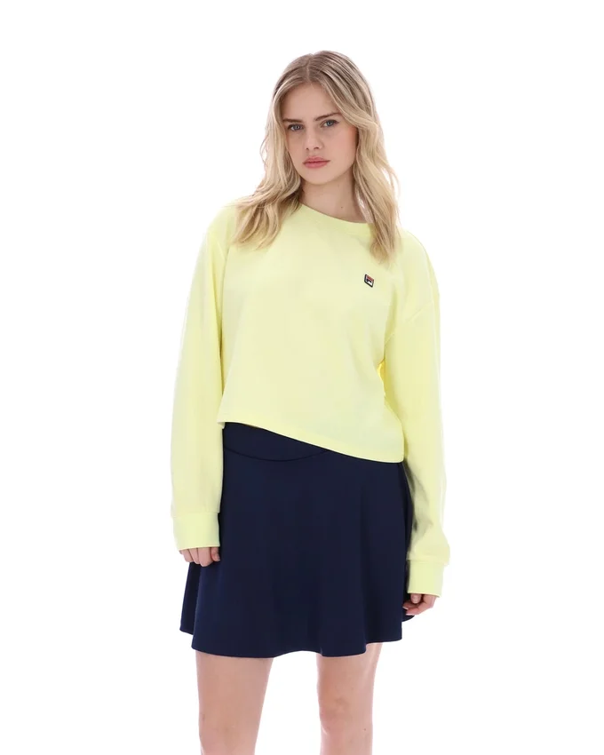 Sweat-shirt à col rond ample Sestri Jaune Cire