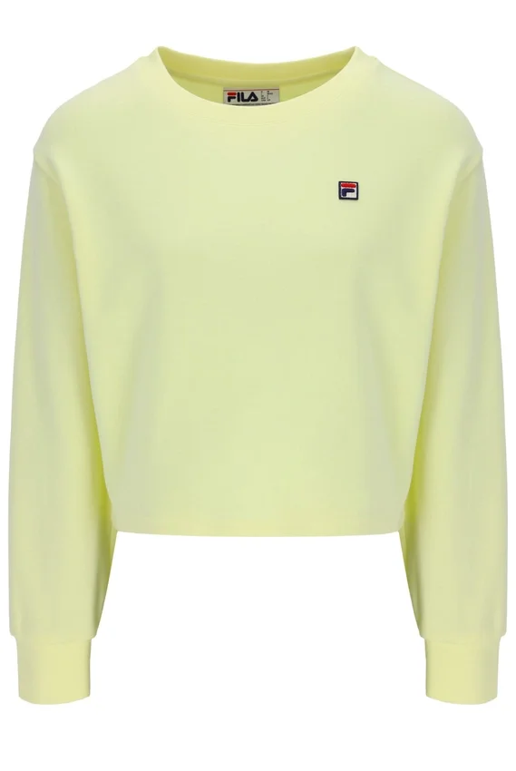 Sweat-shirt à col rond ample Sestri Jaune Cire
