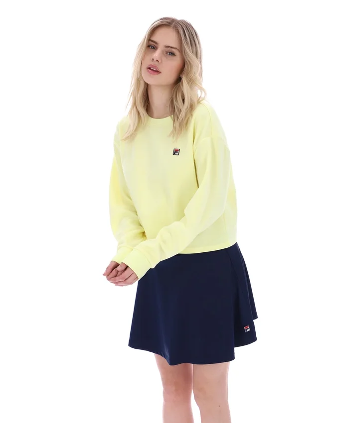 Sweat-shirt à col rond ample Sestri Jaune Cire