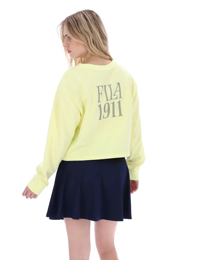 Sweat-shirt à col rond ample Sestri Jaune Cire