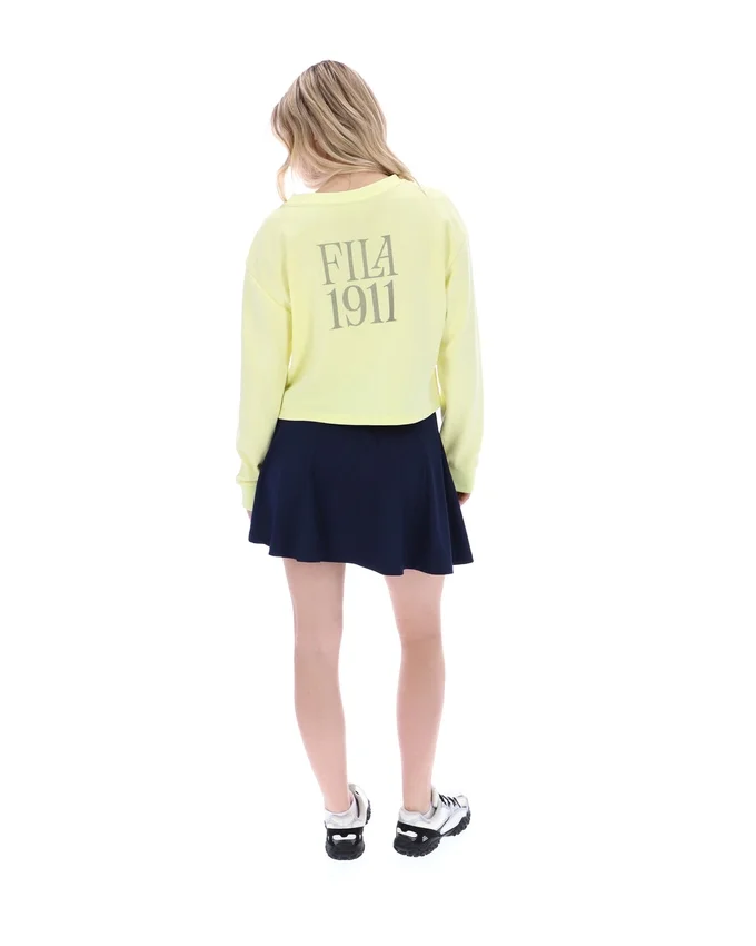 Sweat-shirt à col rond ample Sestri Jaune Cire