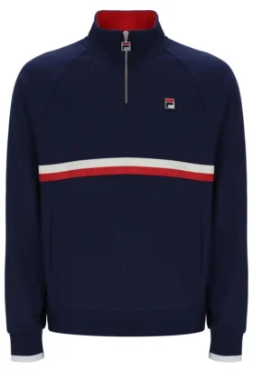 Sweat-shirt à col zippé 1/4 Fila Rolando bleu marine