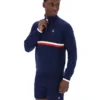 Sweat-shirt à col zippé 1/4 Fila Rolando bleu marine