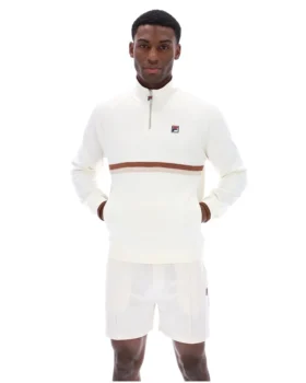 Sweat-shirt à col zippé 1/4 Gardenia Rolando