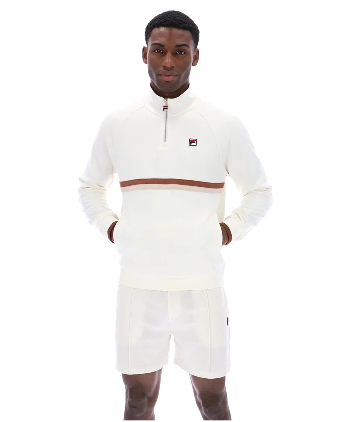 Sweat-shirt à col zippé 1/4 Gardenia Rolando
