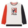 Sweat-shirt à manches longues en coton « White Red »