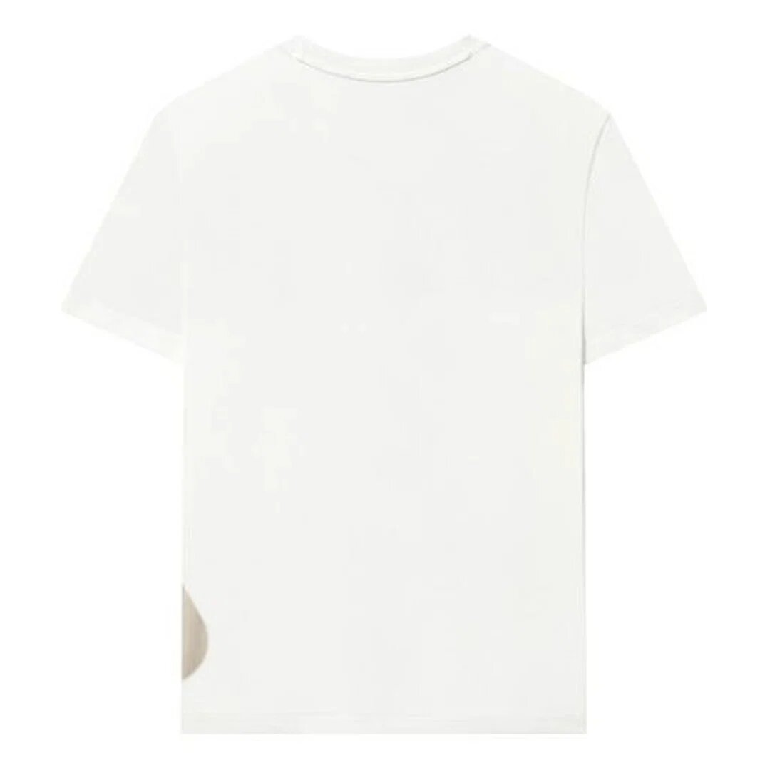 T-shirt ample à imprimé logo « Blanc Beige »