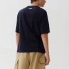 T-shirt ample à manches courtes bleu imprimé