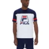 T-shirt blanc Damon « Cut and Sew »