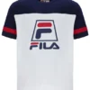T-shirt blanc Damon « Cut and Sew »