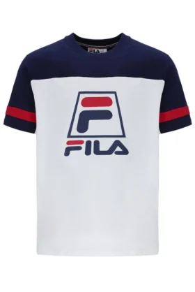 T-shirt blanc Damon « Cut and Sew »