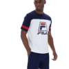 T-shirt blanc Damon « Cut and Sew »