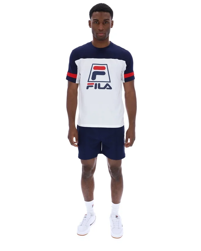 T-shirt blanc Damon « Cut and Sew »