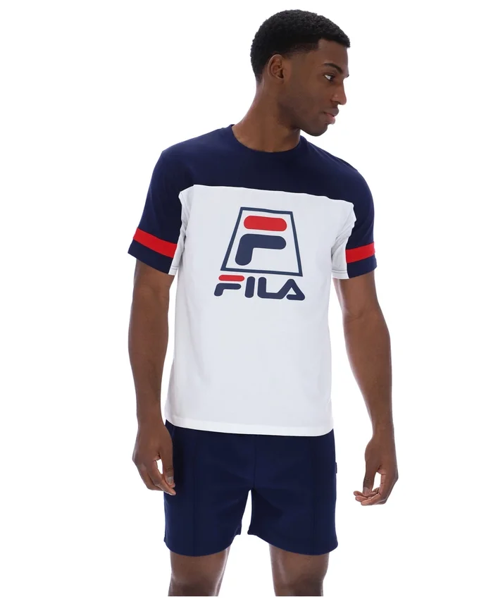 T-shirt blanc Damon « Cut and Sew »