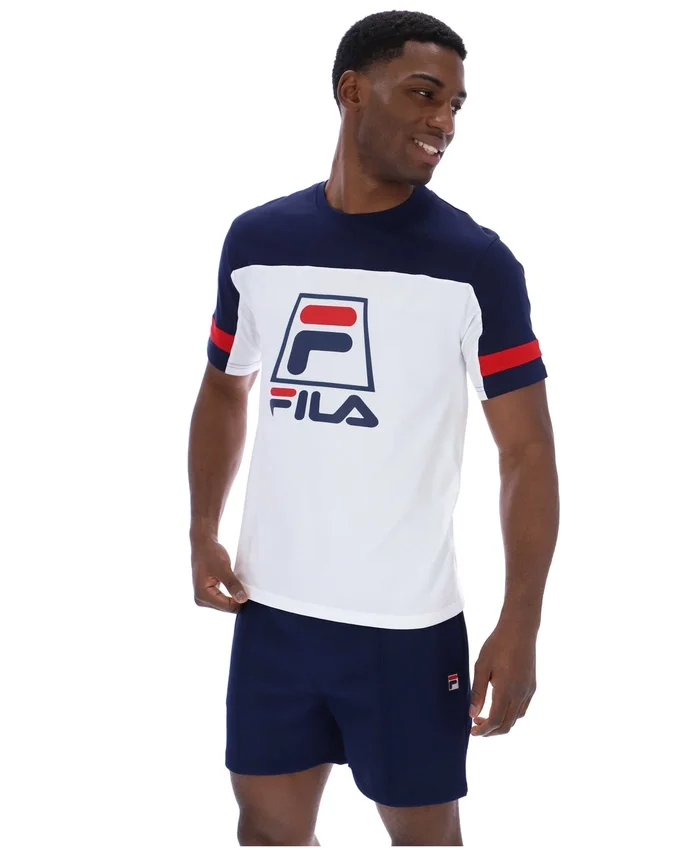 T-shirt blanc Damon « Cut and Sew »