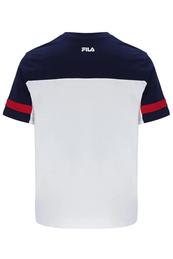 T-shirt blanc Damon « Cut and Sew »