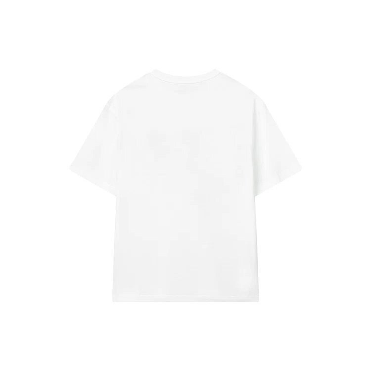 T-shirt blanc à manches courtes Fila x Pepe Shimada pour homme, style décontracté, respirant, imprimé, pour le sport