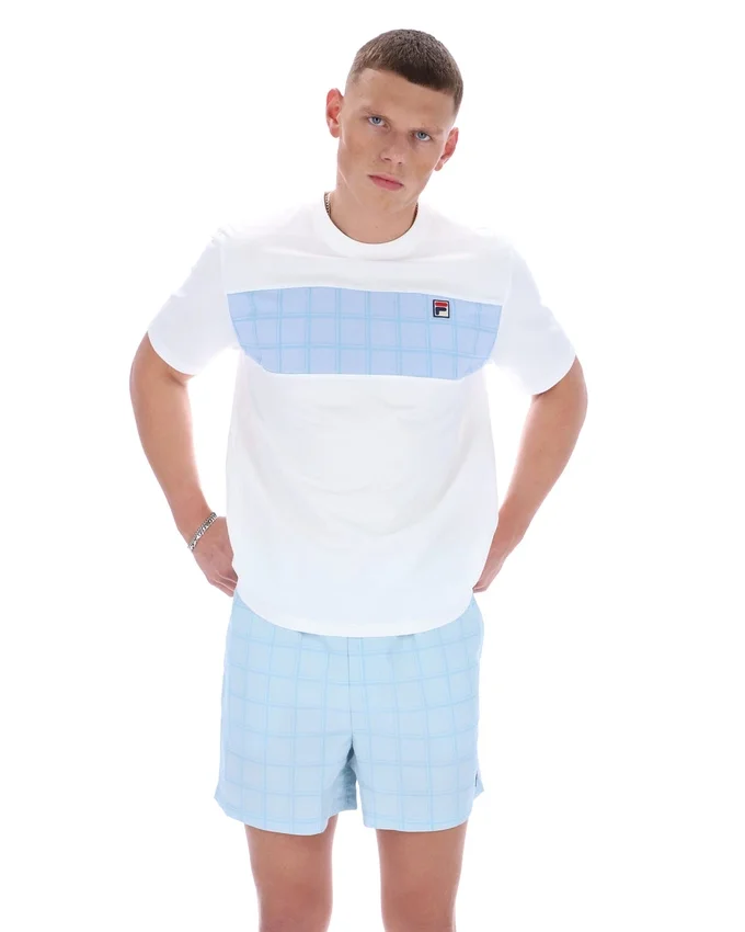 T-shirt blanc Mano à empiècements coupés-cousus