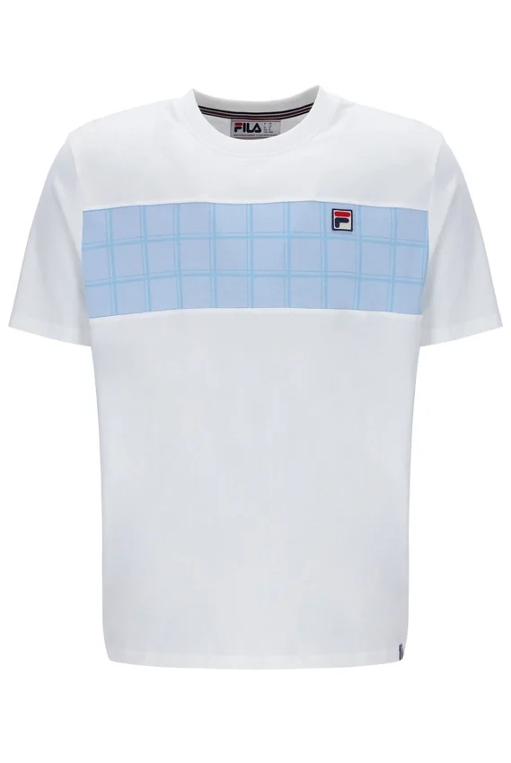T-shirt blanc Mano à empiècements coupés-cousus