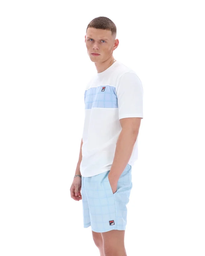 T-shirt blanc Mano à empiècements coupés-cousus