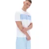 T-shirt blanc Mano à empiècements coupés-cousus