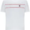T-shirt blanc Williams à passepoils contrastés