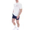 T-shirt blanc Williams à passepoils contrastés