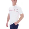 T-shirt blanc Williams à passepoils contrastés