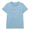 T-shirt bleu avec logo de sport imprimé