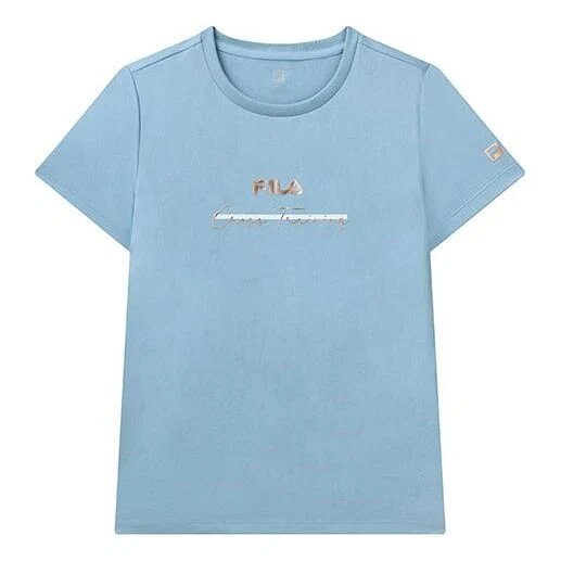 T-shirt bleu avec logo de sport imprimé