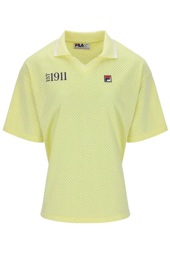 T-shirt à col de footballeur Vernazza jaune cire