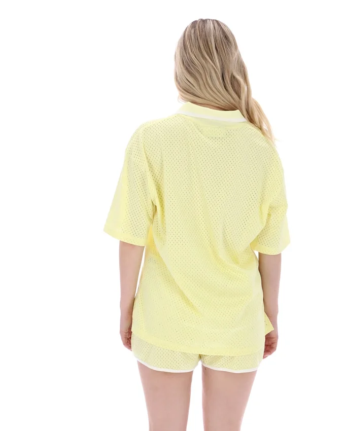 T-shirt à col de footballeur Vernazza jaune cire