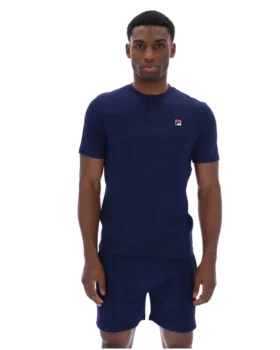 T-shirt à col Fila Valentino Essential bleu marine