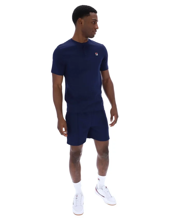 T-shirt à col Fila Valentino Essential bleu marine