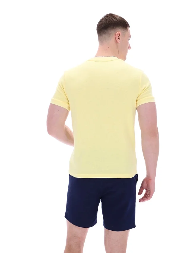 T-shirt à col ras-du-cou Popcorn Ash Micro Waffle