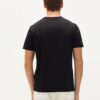 T-shirt à col rond ample à manches courtes pour homme avec logo en lettres, noir