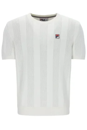 T-shirt Corrado à empiècements en maille, couleur Gardenia