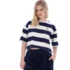 T-shirt court et ample Fila Genoa bleu marine