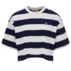 T-shirt court et ample Fila Genoa bleu marine