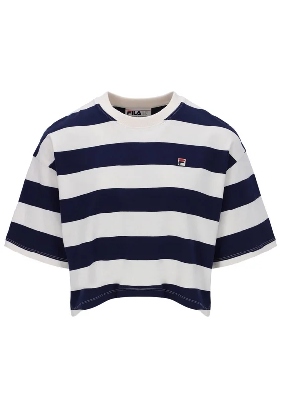 T-shirt court et ample Fila Genoa bleu marine